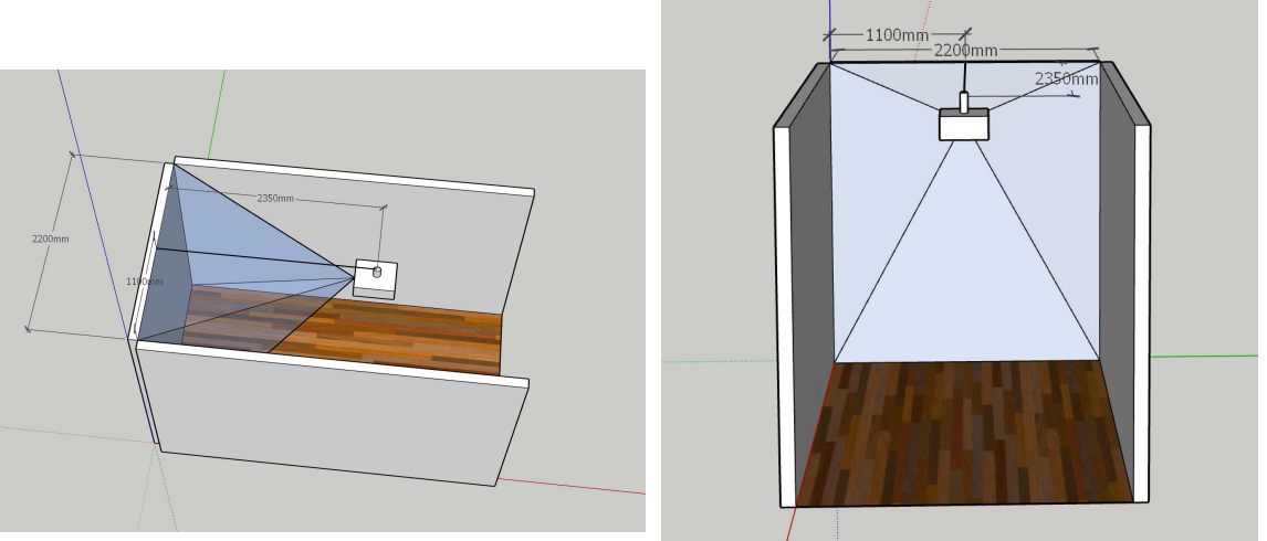 How to Calculate the Installation Distance and Size of the Projector Screen2